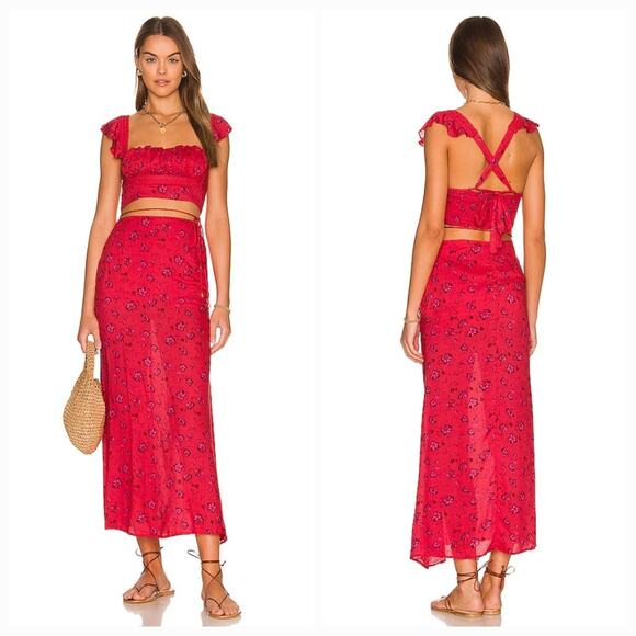 Free People Bijou Set in Cherry Combo Size 8